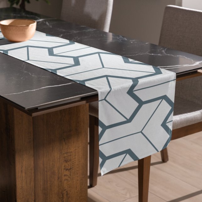 Camino De Mesa Largo Patrón sin problemas de formas geométricas (Table runner)