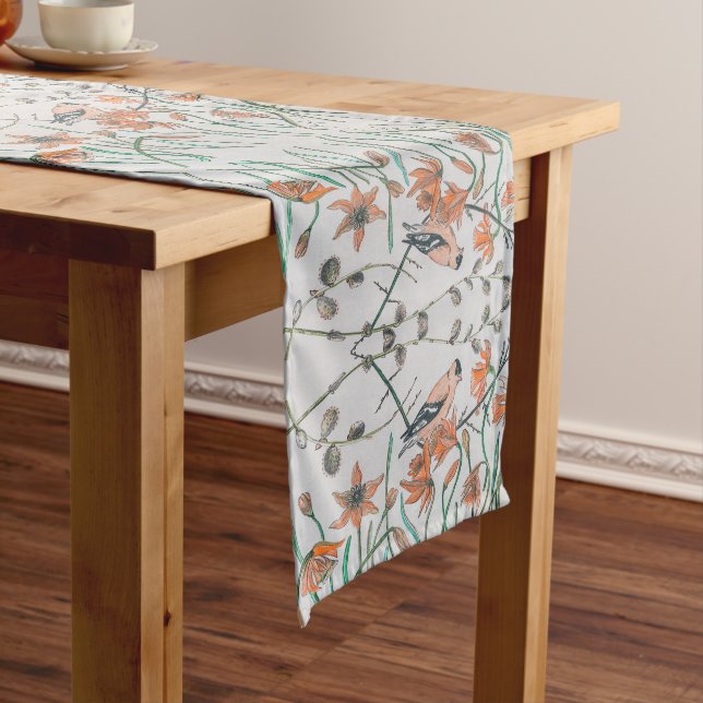 Camino De Mesa Largo Peachy Goldfinch Table Runner (In Situ)