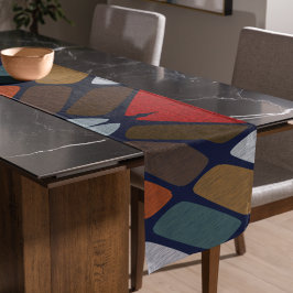 Camino De Mesa Largo Pebres multicolores