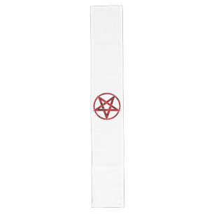 Camino De Mesa Largo Pentagram del diablo Rojo