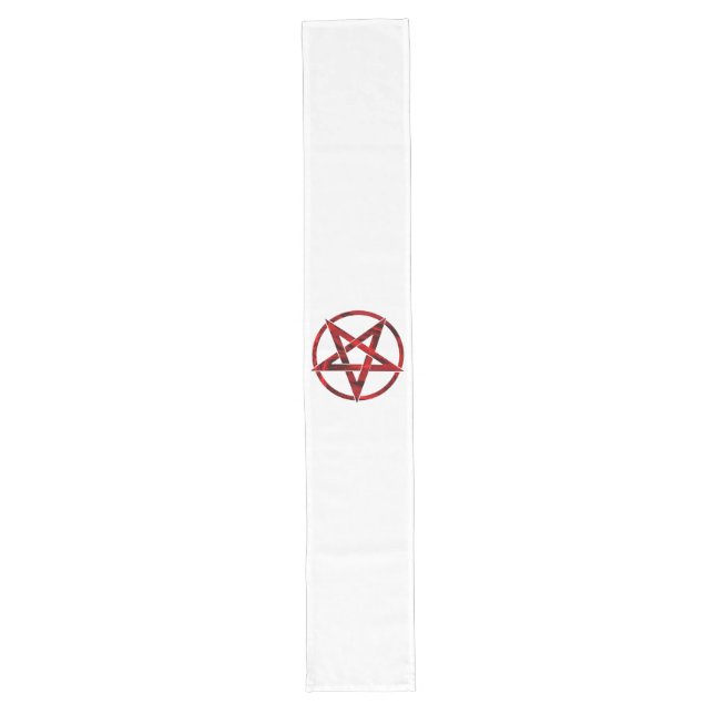 Camino De Mesa Largo Pentagram del diablo Rojo (Anverso)