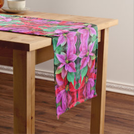 Camino De Mesa Largo Poinsettias del ejecutor de tablas