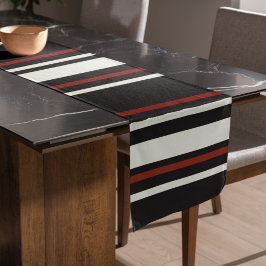 Camino De Mesa Largo Rayas marrones de chocolate oscuro