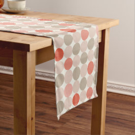 Camino De Mesa Largo Red Pink Mocha Geometric Table Runner