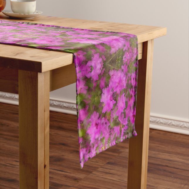 Camino De Mesa Largo Rhododendron púrpura de Table Runner (In Situ)