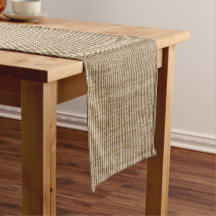 Rústica Burlap Nature Pattern Long Table Runner