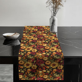 Camino De Mesa Largo Rústica Calabaza Floral Table Runner Toque estacio