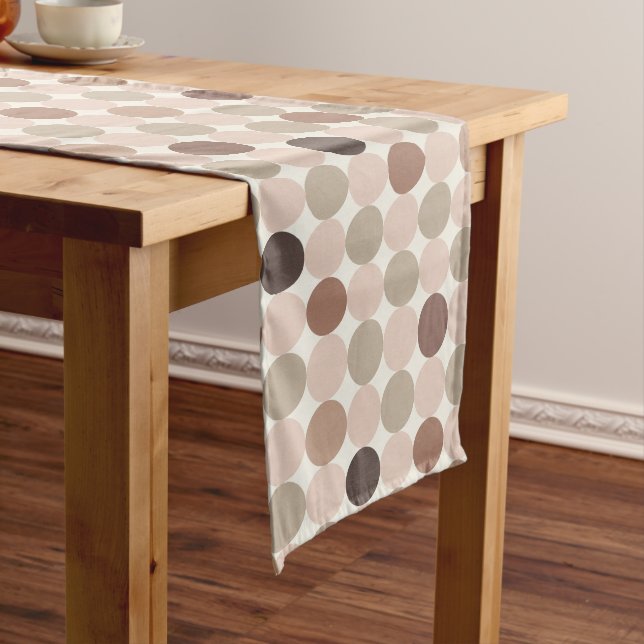 Camino De Mesa Largo Turquoise Mocha Geometric Table Runner (In Situ)