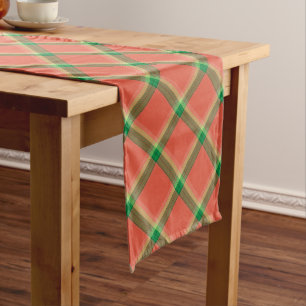 Camino De Mesa Largo Watermelon Tartan Table Runner