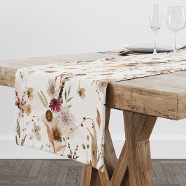 Camino De Mesa Mediano Acuarela de flores de otoño