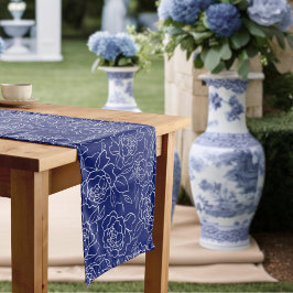 Camino De Mesa Mediano Algo Azul Antes de Hacer Floral Despedida de Solte