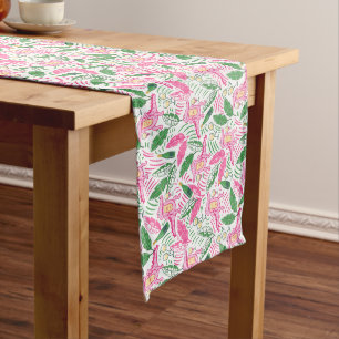 Camino De Mesa Mediano Alligator Wine Pink Green Preppy