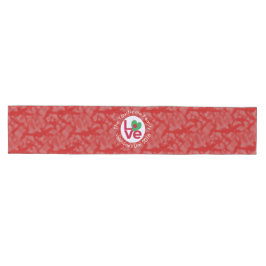 Camino De Mesa Mediano Bandera bangladesí de amor rojo