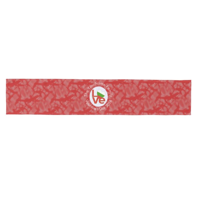 Camino De Mesa Mediano Bandera de amor roja búlgara personalizada (Horizontal)