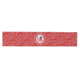 Camino De Mesa Mediano Bandera de las Islas Åland Corazón Amor Rojo