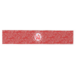 Camino De Mesa Mediano Bandera Personalizada Canadian Red LOVE