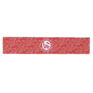 Camino De Mesa Mediano Bandera Personalizada Netherlander Red LOVE
