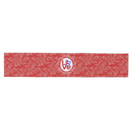 Camino De Mesa Mediano Bandera Roja Cubana Personalizada de AMOR 