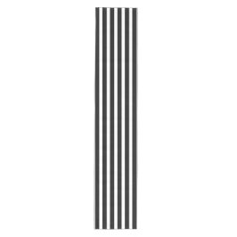 Camino De Mesa Mediano Black and White  Striped