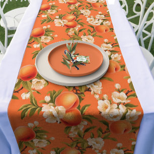 Camino De Mesa Mediano Blooms De Peachy - Tema De Cuchara De Acuarela