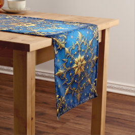 Camino De Mesa Mediano Blue Decorative Holiday Table Runner