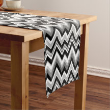 Chevron negro gris y blanco zigzag