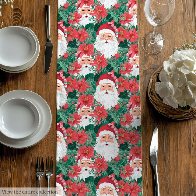 Camino De Mesa Mediano Chic red pink preppy Christmas table runner gift (Chic red pink preppy Christmas table runner gift)