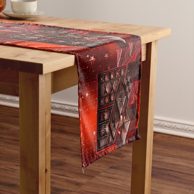 Camino De Mesa Mediano Chocolate Candy Holiday Table Runner (In Situ)