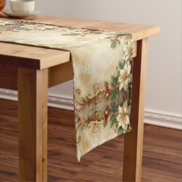 Camino De Mesa Mediano Christmas Floral Holiday Table Runner