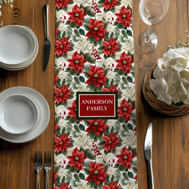 Camino De Mesa Mediano Christmas Wreath Table Runner Personalized Gift (Christmas Wreath Table Runner Personalized Gift)