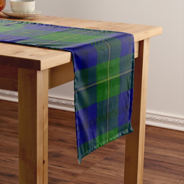 Camino De Mesa Mediano Clan Johnstone Scottish Tartan Plaid (In Situ)