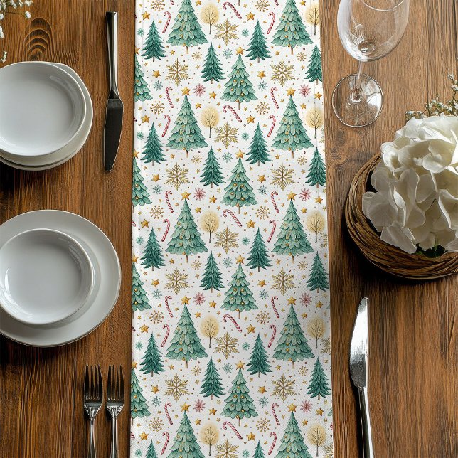 Camino De Mesa Mediano Classy Christmas Trees Festive Dining Table Runner (Classy Christmas Trees Festive Dining Table Runner)