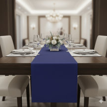 Corredor de mesa azul marino clásico para mesas co