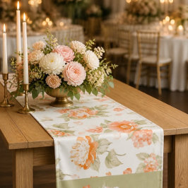 Camino De Mesa Mediano Corredor de mesa de boda floral naranja