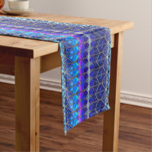 Corredor de mesa decorativo azul para fiestas