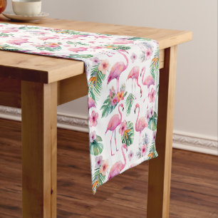 Camino De Mesa Mediano Corredor de tabla de Baby Shower Flamingo tropical