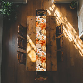 Camino De Mesa Mediano Diseño de Bouquet de calabaza de otoño