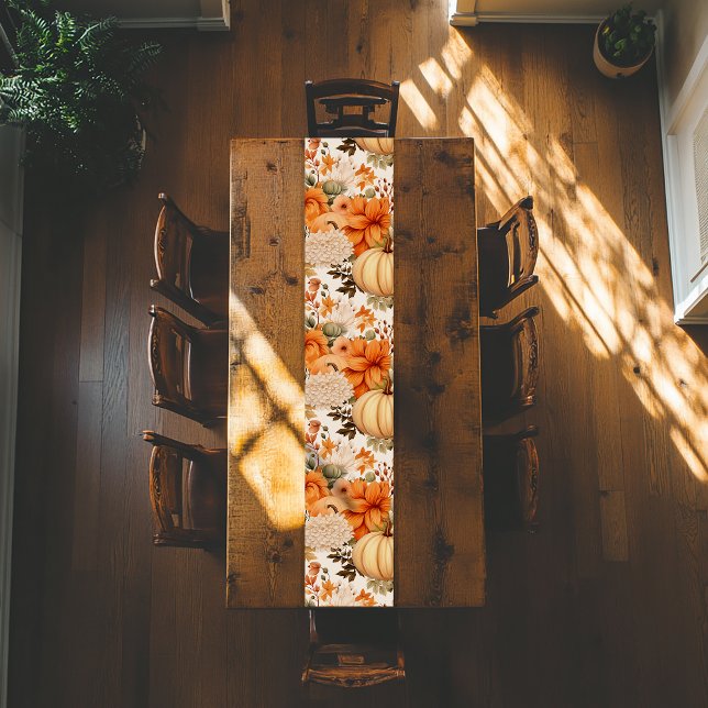 Camino De Mesa Mediano Diseño de Bouquet de calabaza de otoño (Subido por el creador)