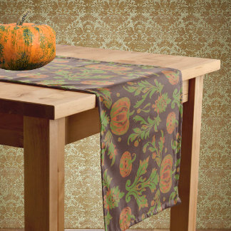 Camino De Mesa Mediano Estilo vintage de calabaza de otoño 