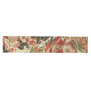 Camino De Mesa Mediano FLORES JAPONESES ANTIGUOS FLORES ROJOS Y verdes