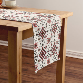 Camino De Mesa Mediano Folk Diamond Cross Stitch Seamless Pattern