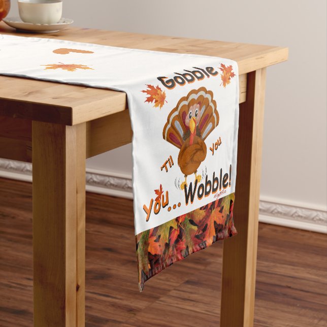 Camino De Mesa Mediano Funny Thankding Table Runner (In Situ)