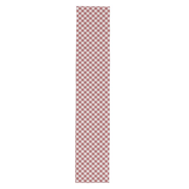 Camino De Mesa Mediano Gingham Rojo Diagonal (Anverso)
