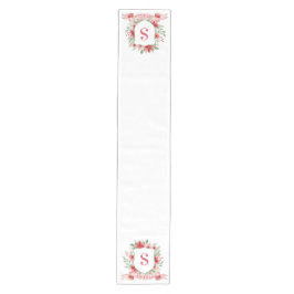 Camino De Mesa Mediano Grandmillennial Holiday Crest | Christmas Monogram