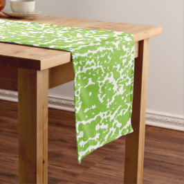 Camino De Mesa Mediano Grunge Lime Green Pattern - Summer Abstract Decor