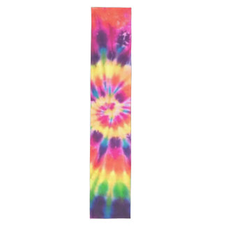 Camino De Mesa Mediano Hepppy Peace Retro 60s Tie Dye Medium Table Runner