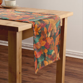 Camino De Mesa Mediano Hojas de otoño coloridas