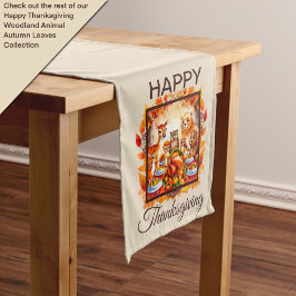 Camino De Mesa Mediano Hojas de otoño de animales de la región de Woodlan