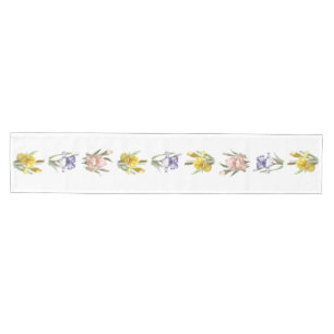Camino De Mesa Mediano Jardín de flores de iris