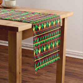 Camino De Mesa Mediano Kwanzaa Verde amarillo rojo negro